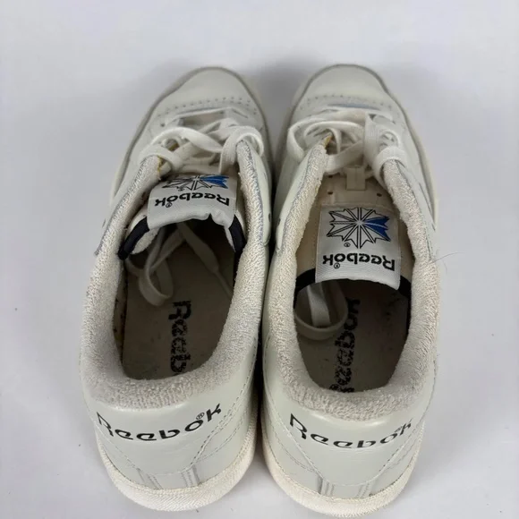 REEBOK VINTAGE MEN'S ATHLETIC SHOE WHITE SIZE 9 M WHITE AND BLUE CLASSIC - Picture 8 of 10